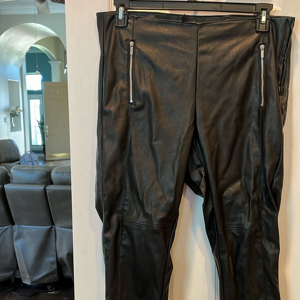 H&M faux leather pants
